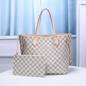 LV Neverfull MM Damier Azur Beige Inside
